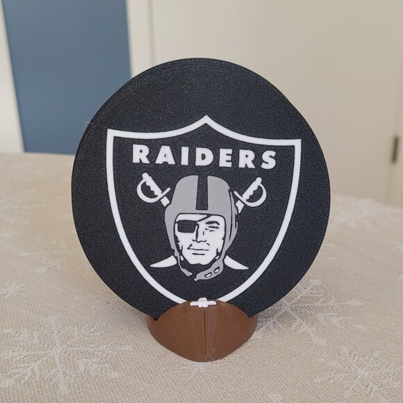 Las Vegas Raiders Coasters Set - 3D Printed - (Set of 4) - Picture 1 of 4